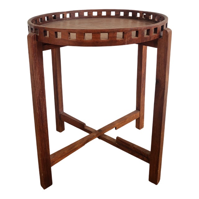 Side Table with Removable Tray, 1990s For Sale