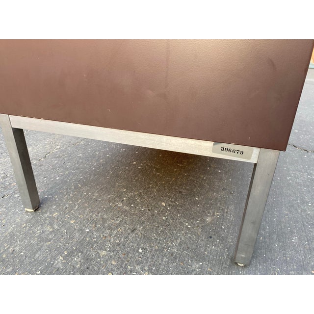 1980s Steelcase Industrial Vintage Mid Century Modern Metal Credenza Cabinet For Sale In Sacramento - Image 6 of 12