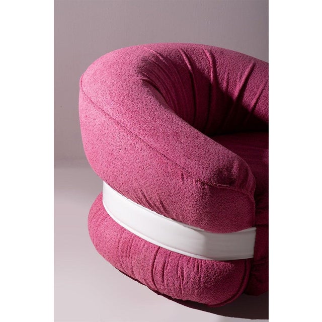 Premiere Armchairs in Pink Bouclé from Adriano Piazzesi, 1970s, Set of 2 For Sale - Image 9 of 13
