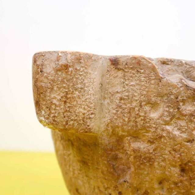 Antique Mortar in Marble For Sale - Image 3 of 10