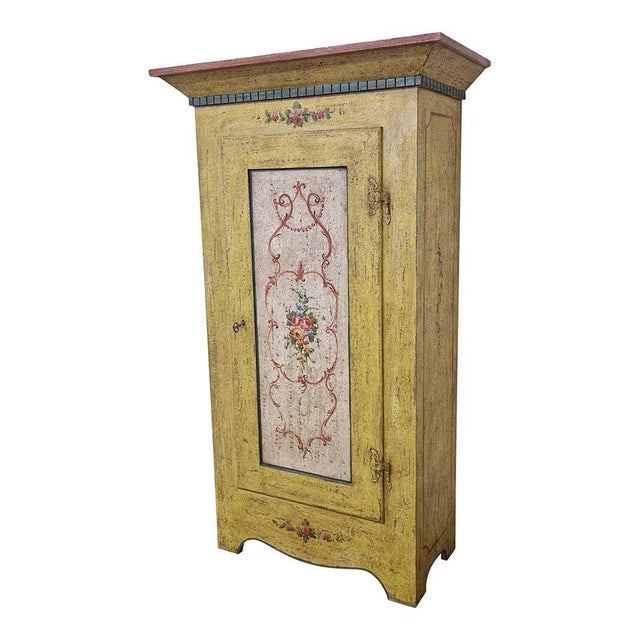 Yellow Lacquered Pantry Cupboard, 1950s For Sale - Image 3 of 9