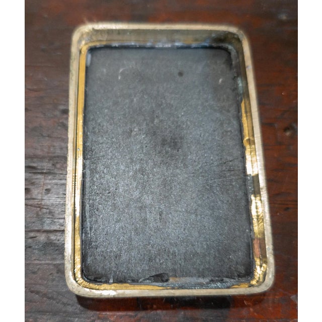 19th Century Chinese Paktong Scholar's Inkstone Box With Engraved Landscape For Sale - Image 12 of 15