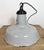 Industrial Grey Enamel Factory Pendant Lamp, 1960s For Sale - Image 12 of 17