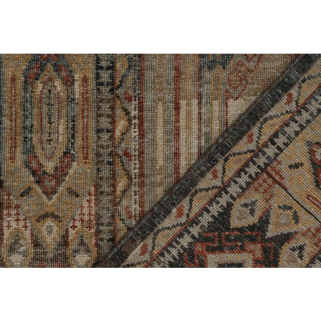 Textile 2010s Rug & Kilim’s Tribal Style Rug in Blue, Brown, Red & Gold Geometric Pattern For Sale - Image 7 of 8