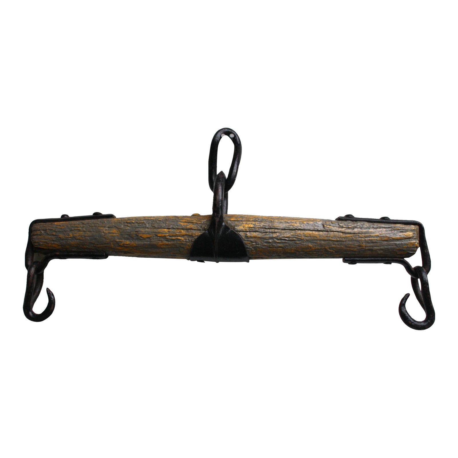 Antique Late 19th Century Wooden Single Tree Yoke Oxen Horse Barn