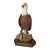 Vintage Hand Carved Wood Folk Art Bald Eagle Bird With Fish Sculpture Statue For Sale