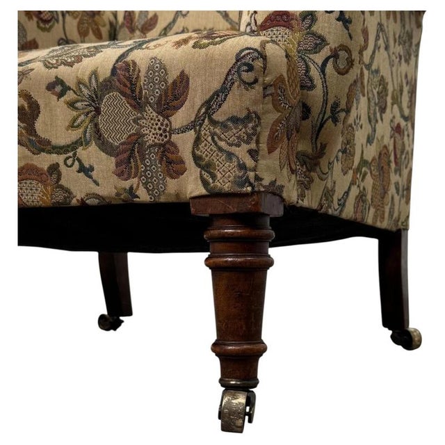 Antique 19th Century Victorian Mahogany Wingback Armchair For Sale - Image 12 of 13