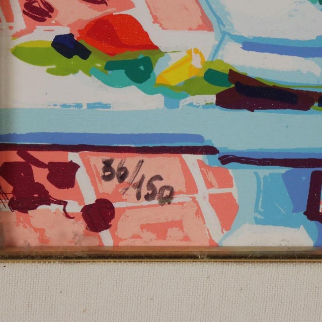 Athos Faccincani, Spring on the Amalfi Coast, Silkscreen on Canvas, Framed For Sale - Image 8 of 12