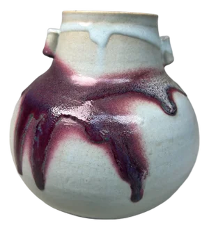 Japanese Ceramic Ikebana Vase, 1980s