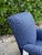 Textile Antique English Upholstered Armchair and Oversized Ottoman For Sale - Image 7 of 12