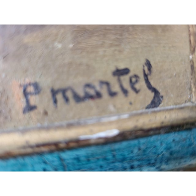 Mid-Century Modern F Martel, French Still Life with Books and Candle, 1920s, Oil on Panel For Sale - Image 3 of 9