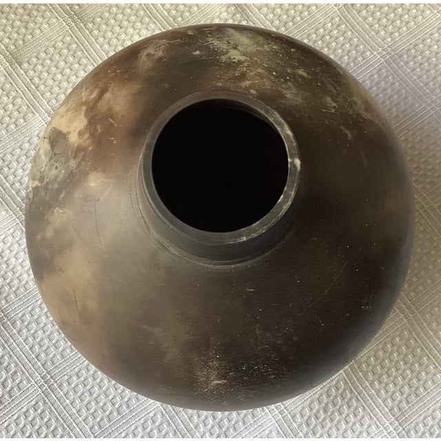 Vintage Michael Brostko American Pottery Vase, Signed, 7” T X 6” W For Sale - Image 9 of 9