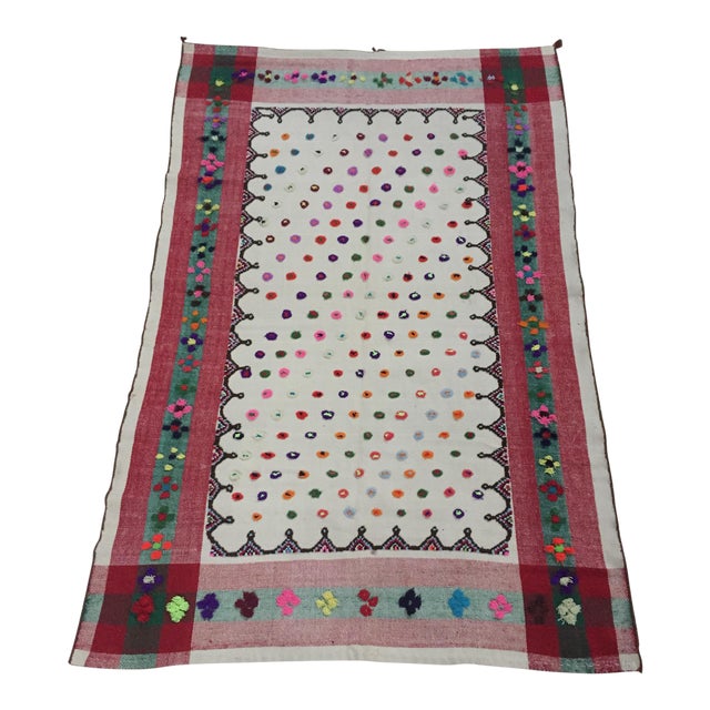 1940s Wedding Blanket Vintage Persian Qashqai For Sale