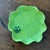 Vintage French PY green ceramic lily pad decorative plate