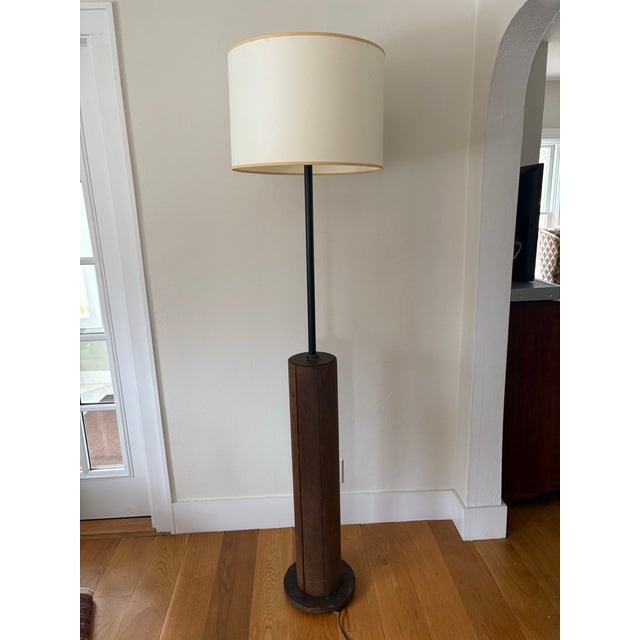 1990s Industrial Floor Lamp Made From Repurposed Old Conveyor Belt For Sale - Image 5 of 12