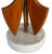 Pr. Sculptural Mid Century Walnut and Marble Table Lamps C 1950/1960's For Sale - Image 9 of 9