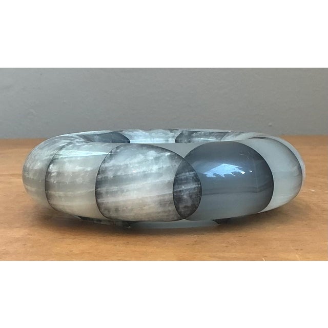 Vintage Checkered Stone Decorative Dish For Sale - Image 15 of 15