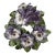 19th Century French Majolica Pansies Crown Decoration For Sale