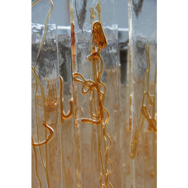 Metal Murano Glass Chandelier from La Murrina, 1970s For Sale - Image 7 of 12