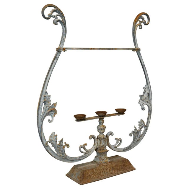 1950s Art Nouveau Cast Iron Outdoor Plant Stand French For Sale - Image 13 of 13
