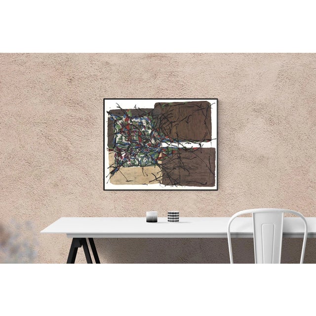 Abstract 1966 Jean-Paul Riopelle 'Composition VIII-160' Abstract Brown France Lithograph For Sale - Image 3 of 4