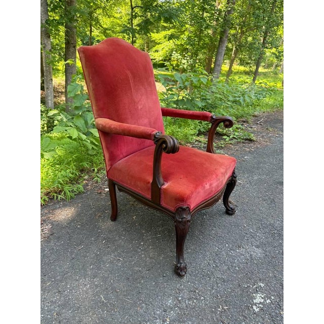 Mid 20th Century Louis XIV Style High Back Throne Style Open Armchair For Sale In Washington DC - Image 6 of 18
