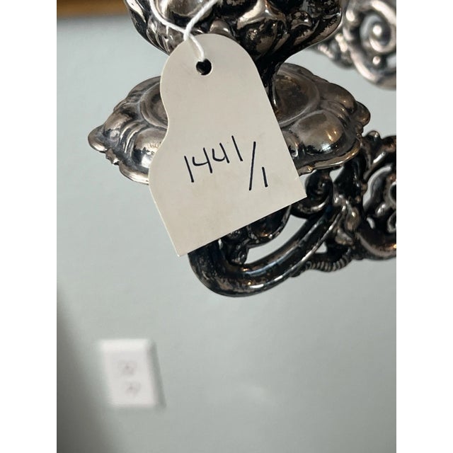 Liberace Collection Sterling Silver 22.5" Candelabra With Christie's Provenance For Sale - Image 12 of 18