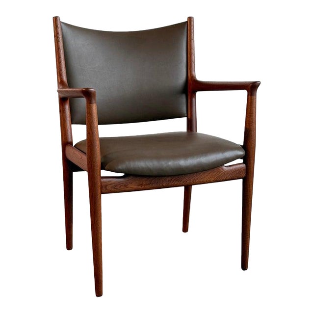 1950s Hans Wegner Model Jh-713 Teak Armchair for Johannes Hansen / Knoll Assoc. For Sale