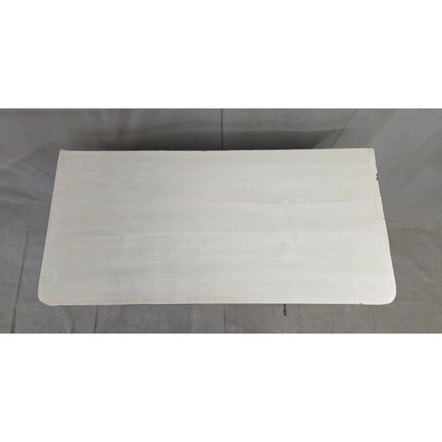 Antique English Pine Painted Dresser Chest of Drawers With Greek Key Motif For Sale - Image 9 of 13