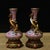 Pink Vintage Chinese Pink Enamel Vase Pair With Dragon Relief and Filigree Stands For Sale - Image 8 of 9