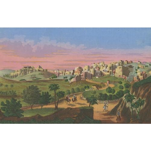 Antique View of Bethlehem, 1850s For Sale - Image 4 of 10