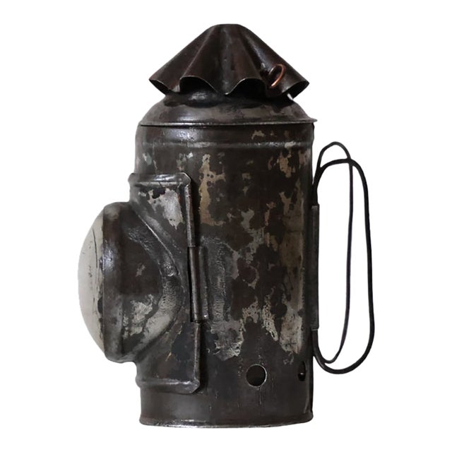 19th Century English Bullseye Toleware Lantern For Sale