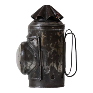 19th Century English Bullseye Toleware Lantern