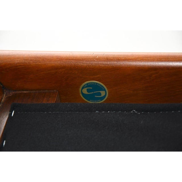 Vintage Danish Teak and Leather Armchair by Christian Jensen for Haslev, 1960 For Sale - Image 11 of 12