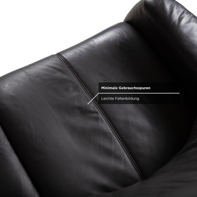 Animal Skin 4571 Leather Anthracite Grey Three-Seater Sofa by Himolla For Sale - Image 7 of 13