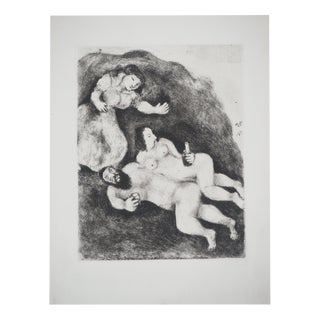 Marc Chagall, Lot and His Daughters, Original Engraving For Sale
