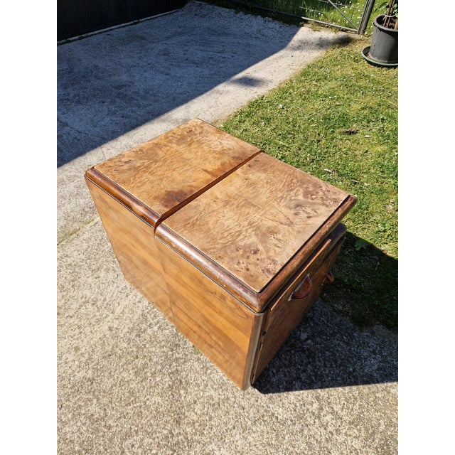 Brown Art Deco Burl Bedside Tables, 1920s, Set of 2 For Sale - Image 8 of 15