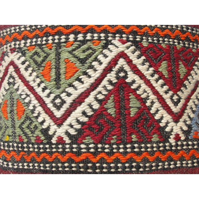 Textile Vintage Kilim Rug Pillow Cover For Sale - Image 7 of 10