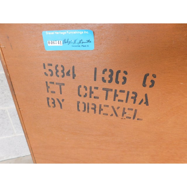 Drexel Heritage Et Cetera Georgian Style Burl Walnut Console Chest 33.5"w X 13"d For Sale - Image 18 of 18