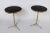 Particular three -foot vintage tables with entirely brass structure and black glass top. Era: vintage 1970 Origin: Italy...