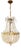 French Chandelier in Bronze and Crystals, 1950 For Sale