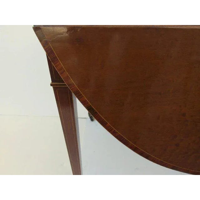 English 18th Century Plum Pudding Mahogany Pembroke Table For Sale - Image 3 of 9