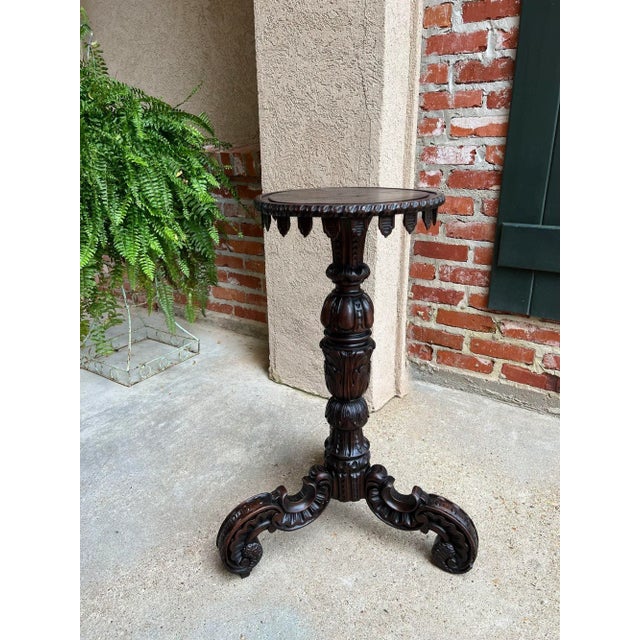 Antique English Carved Display Pedestal Stand Jardiniere Plant Bronze. Direct from England, highly carved throughout,...