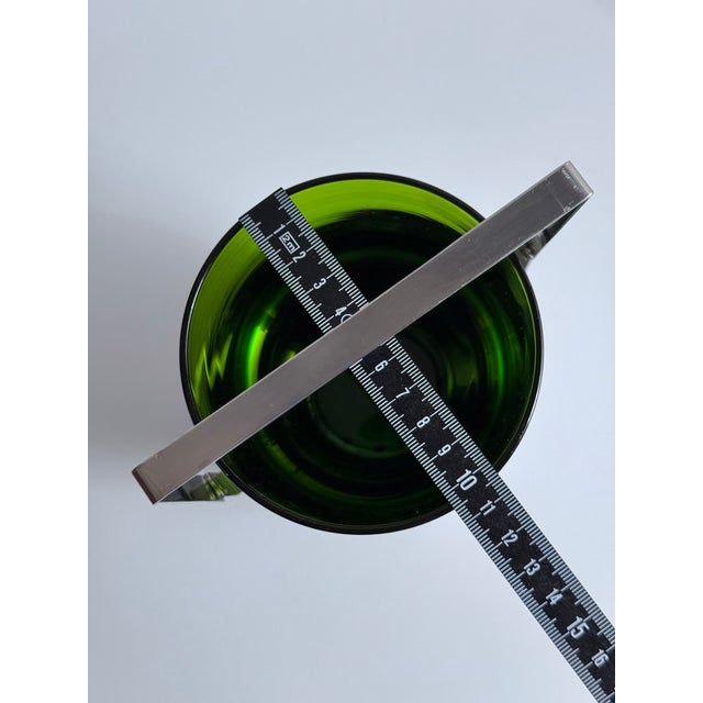 Glass and Stainless Steel Ice Bucket and Glasses from Pran, Italy, 1970s, Set of 6 For Sale - Image 11 of 14