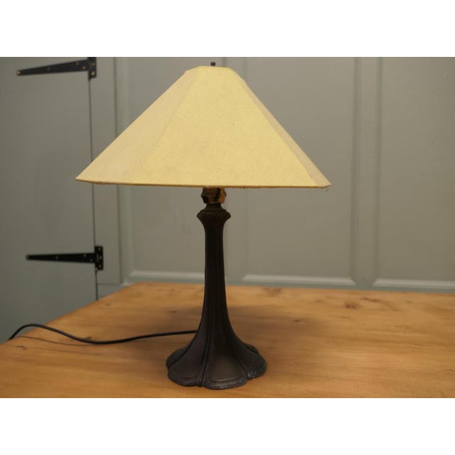 Vintage Art Nouveau Spelter Table Lamp, 1900s For Sale - Image 6 of 8