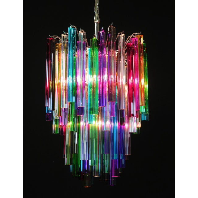 Mid-Century Modern Murano Glass Chandelier, 1990s For Sale - Image 3 of 10