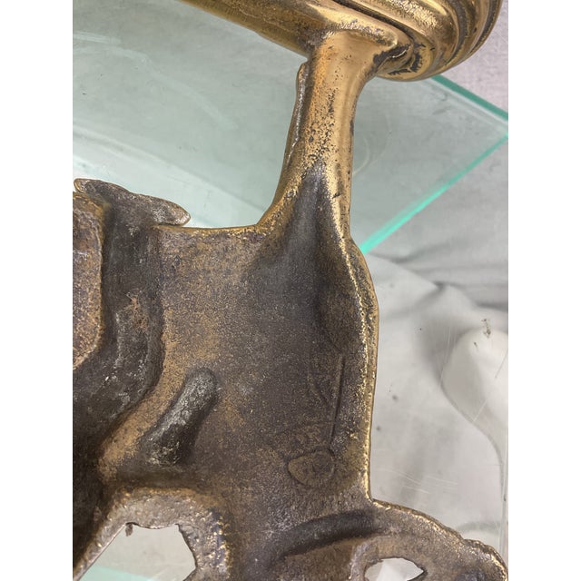 Antique Victorian Brass, British Soldier on Horseback Doorstop For Sale - Image 11 of 11