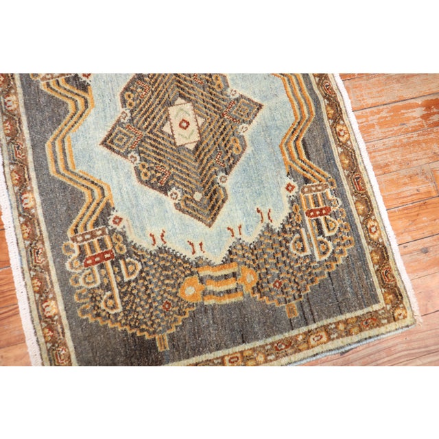Metal Antique Persian Senneh Early 20th Century Rug - 1'11" x 2'8" For Sale - Image 7 of 11