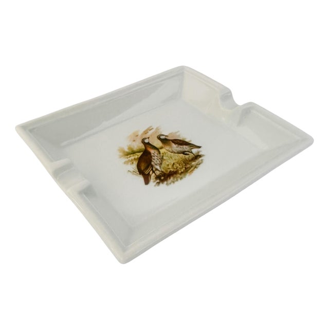 Vintage French Partridge Cigar Ashtray or Catchall by Porcelaine Des Brémailles For Sale