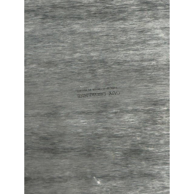 Silver Stainless Steel Serving Tray by Guy Degrenne, 1980s For Sale - Image 6 of 15